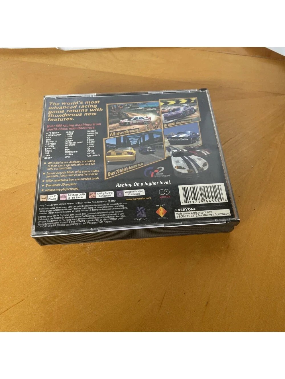 Grand Turismo 2 Sony PlayStation PS1 CIB Black Label Complete Tested Works EUC